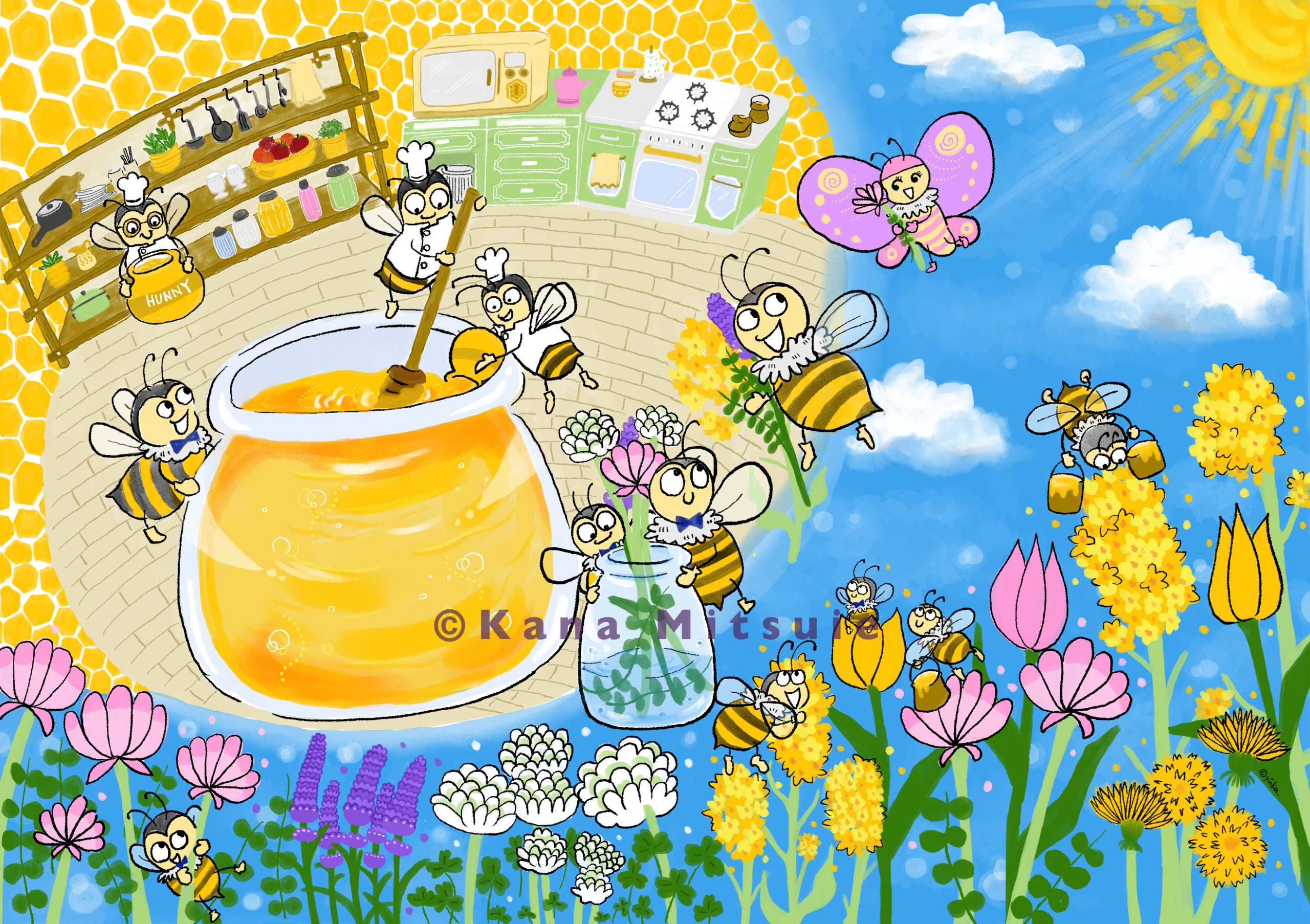 ORIGINAL作品「ミツバチ一枚画コンクール」